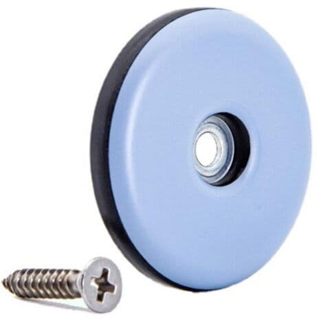 20x Teflon möbeltassar med skruvar, PTFE glidtassar, Ø 19 mm rund
