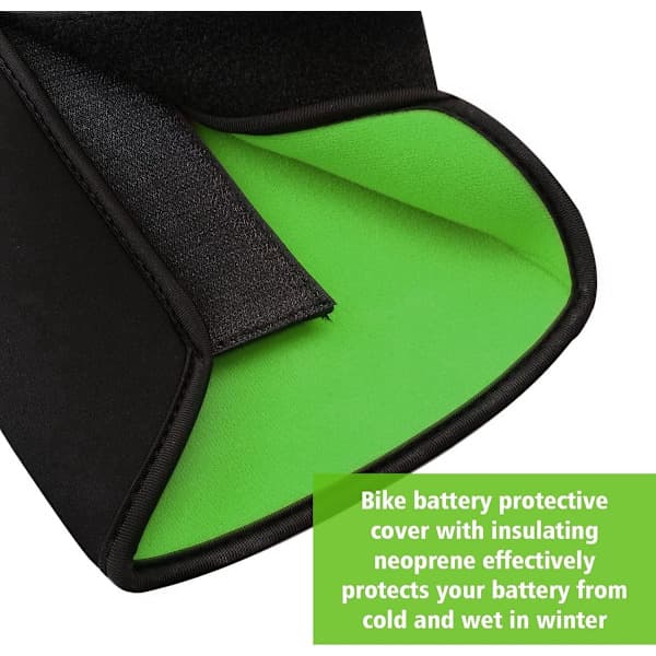Two-piece - Battery protection for e-bikes - Suitable for frames with a circumference of 28-36 cm (green)