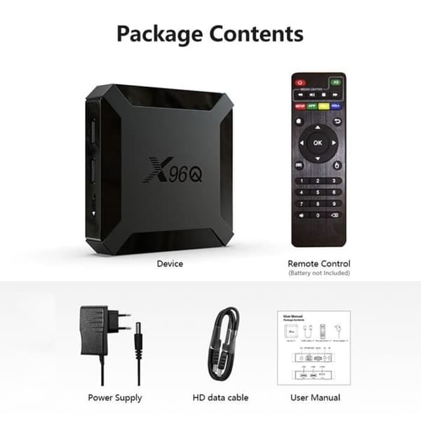 X96Q Smart TV Box Android 10.0 Allwinner H313 Quadcore 1GB 8GB 4K