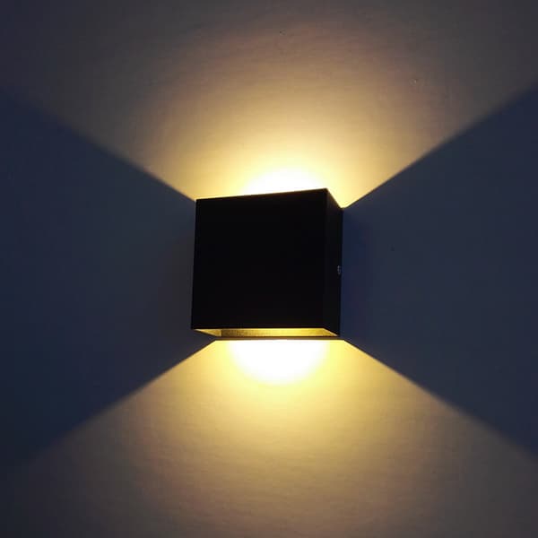 Sort -2-pak væglampe LED væglamper, væglampe til stuen