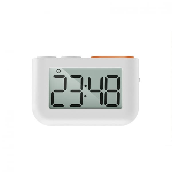 LED Digital Kjøkken Timer For Matlaging Store Siffer Høy Alarm Magnetisk Bakside Stativ Matlagingstimer For Baking (Hvit)