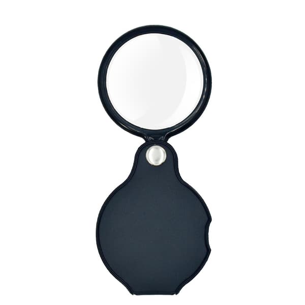 10x Pocket Magnifier Folding Reading Magnifying Glass, Portable Magnifier, with Protective Case