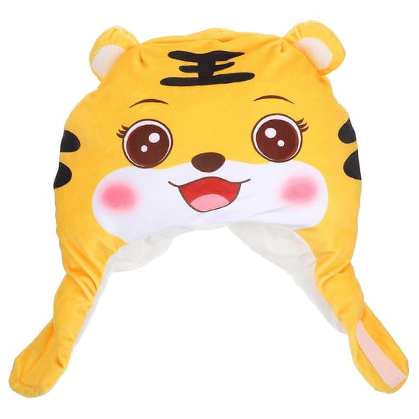 Tigerhat Fest Cosplay Kostumehat til 1 stk Unik Fotorekvisit i Gul