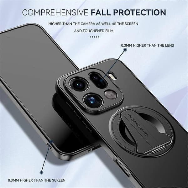 Compatible with Oppo Find X9 Pro 5G Case, Compatible with MagSafe, Hidden Stand, Skin-Friendly Matte PC TPU Back Cover-FX-