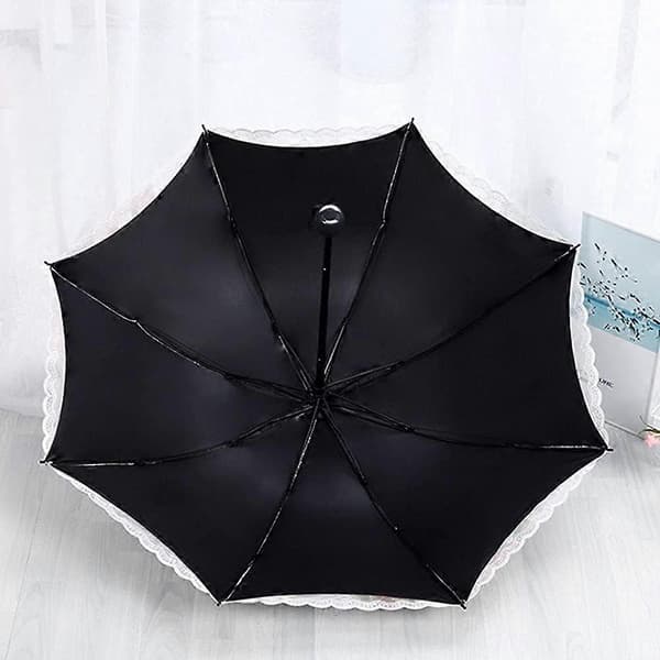 Solparaply Spids Dobbeltlags Anti-UV Parasol (Blå)