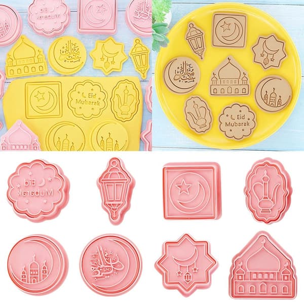 8-pak Eid Mubarak Cookie Cutters Ramadan Mubarak Cookie Cutters