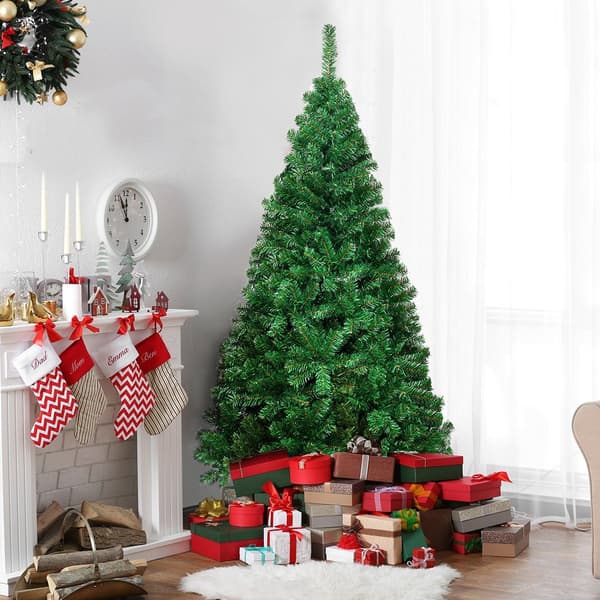 Kunstigt juletræ med metalstativ, 180 cm, PVC-materiale