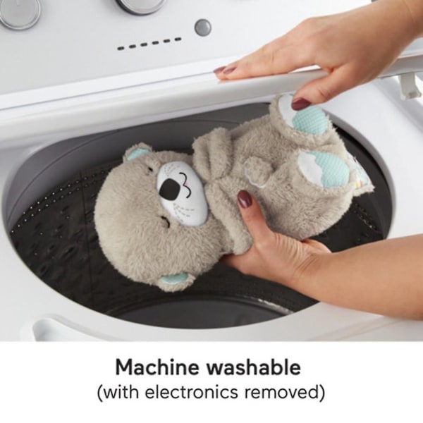 Baby Sound Machine Otter Pluche Baby Toy Met Ritmische Beweging En Aanpasbare Lichten Musik Grey