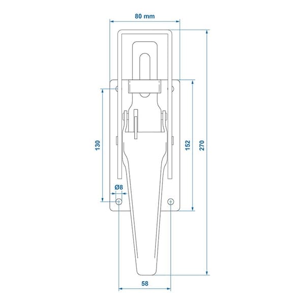 Tilhengerlås Tico 270x80mm