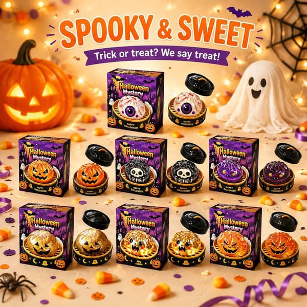 Halloween Squeeze Toy TPR Stress Relief Soft Brown Bun Face C