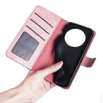 Plånboksfodral för Xiaomi Redmi A3/Poco C61 4G PU Läder Stötsäkert Rosa Style B Style B