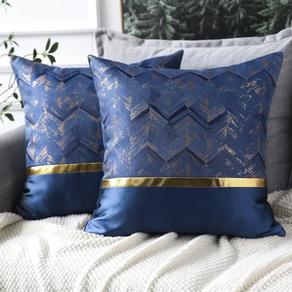 45 x 45 cm Lilla Pudebetræk Sæt med 2 stk., Guld Læder Flydende Mønster, Polyester, Seng Sofa Bil
