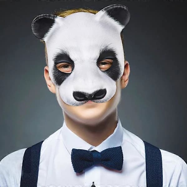 Panda maskerade maske for voksne og barn