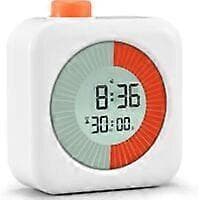 Digital visuell timer, 60 minutters nedtelling, stoppeklokke og opptelling, nedtellingstimer, eksamenstimer, barnetimer, visuell analog timer