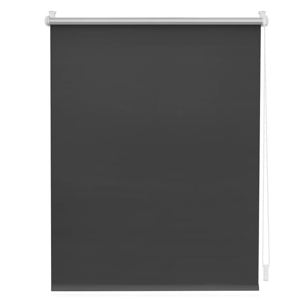 Lämpörullaverho ilman porausta, pimennysrullaverho, tummanharmaa, 90 cm x 200 cm harmaa grey