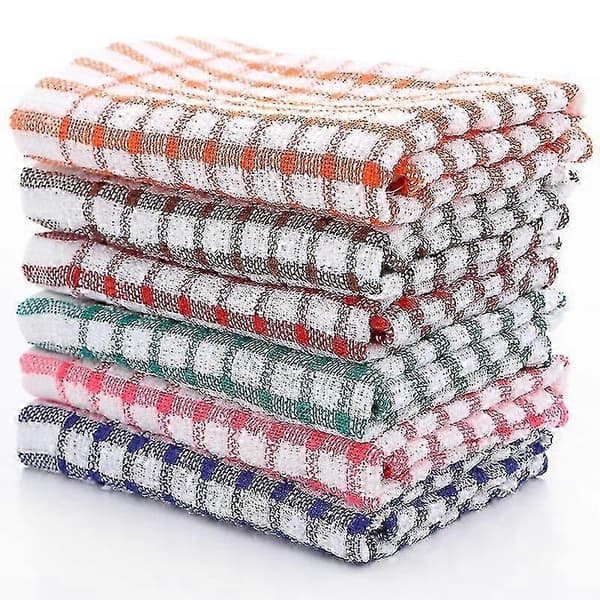 Premium Dishcloths for the Kitchen, with Hanging Loop - Heavy Duty Absorbent 100% Cotton green green