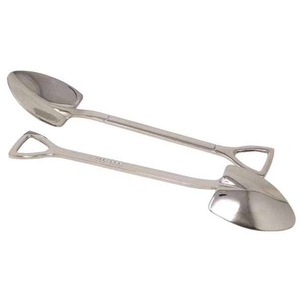 4x Teaspoons - Spades, Creative and Cute Spoon-Shaped Teaspoons, Fun Eating Utensils for Home Silver silver