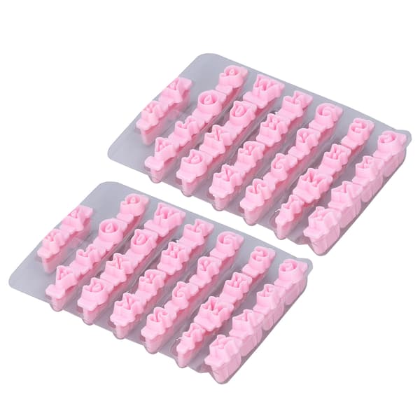 2 æsker engelske bogstavsforme kage fondant tryk stempling silikoneform kagedekoration 0.2