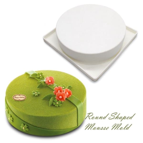 Mousse-muotti pyöreä 18cm silikonimuotti multifärg multicolor