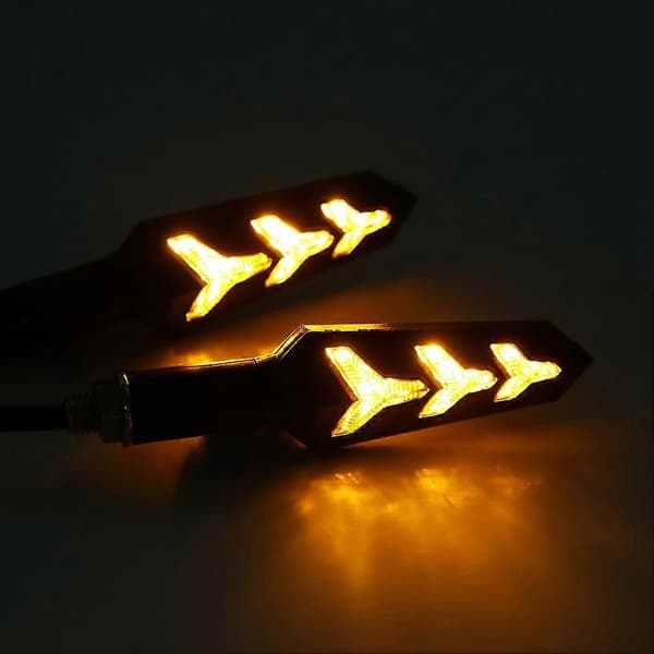 Par Motorcykel Y-formede Blinklys LED-lamper Indikatorlys Universal