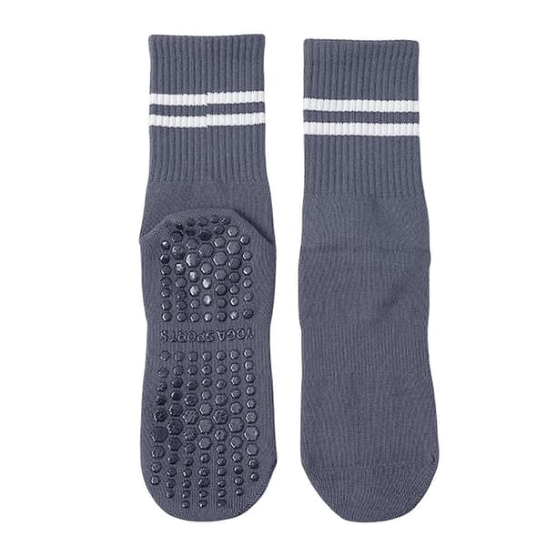 Pilatesstrumpor Yogastrumpor Greppstrumpor Halkfria One Size Mörkgrå One Size Dark Gray