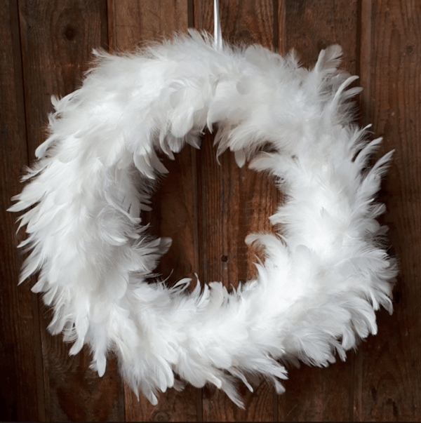 Fjerkrans hvid Vit white