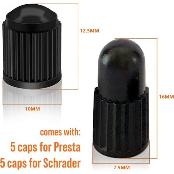 Mässingsadapter för Prestaventil (5-pack + 10 lock)