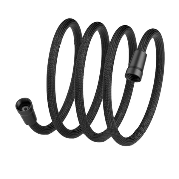 2 Meter Black Nylon Anti-Explosion Shower Hose with PP Cap 100