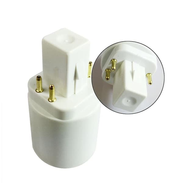 G24q til E27 E26 Adapter 4-benet 15 mm Lys LED-pære Lampeholderadapter