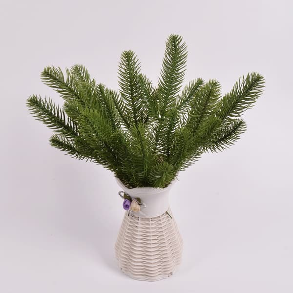 24 stk kunstige furugrener grønne planter furunåler DIY-tilbehør