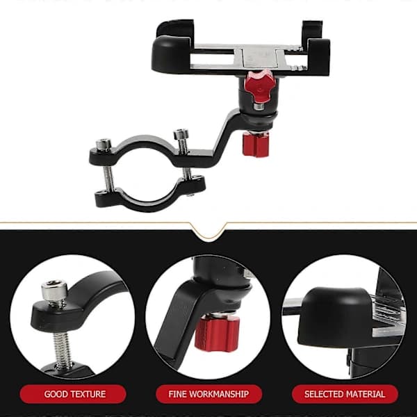 Telefonholder Cykel Motorcykel Aluminium Sort