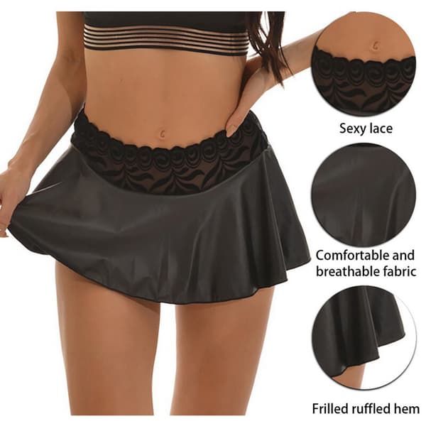 Dam Minikjol Plisserad Casual Polyester