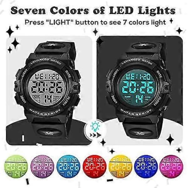 Barnklocka Digital LED Tifang med Silikonarmband