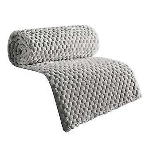 Elegant Coral Fleece Throw, Warm and Comfortable Soft Microfiber Blanket Used for Bedspread Bed Blanket gray grey