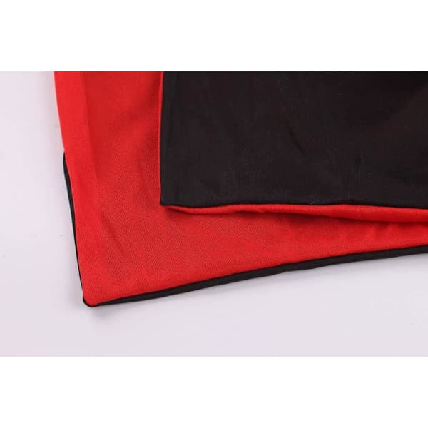 Vendbar Vampyrkappe Halloween Dracula Kostume Sort/Rød Ståkrave med Hætte 120 cm