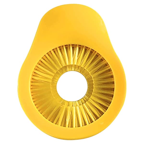 Effektiv grøntsagsbørste med praktisk cirkeldesign Gul yellow