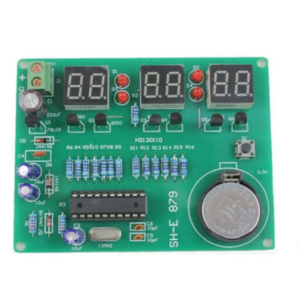 AT89C2051 6 Digital LED Display Electronic Clock DIY Set Receiver for Arduino Flux