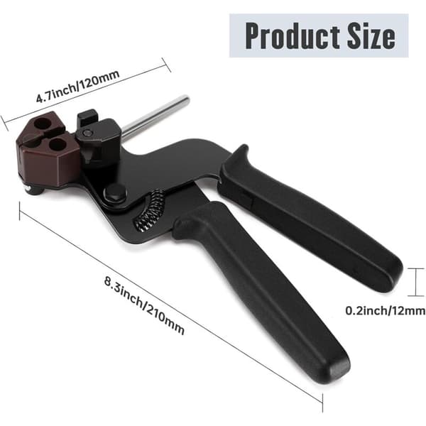 Stainless Steel Cable Tie Gun, Stainless Steel Cable Tie Gun with Cutting Function, Wire Binding Gun, Tightening Tool