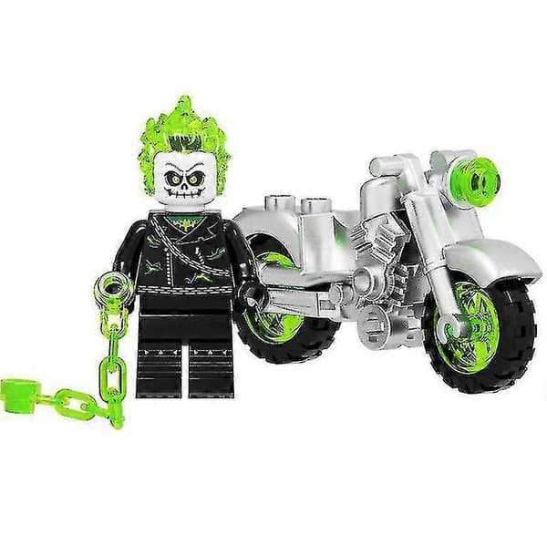 8-pack Ghost Rider Byggklossar Leksaker för Barn Vuxna Jul Hemkomstpresent
