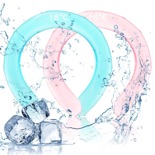 Kylhalsrör, Bärbar kylhalsduk för sommaren, Återanvändbar 18℃/64℉ Isring för värme utomhussporter, Utomhusarbetare Green