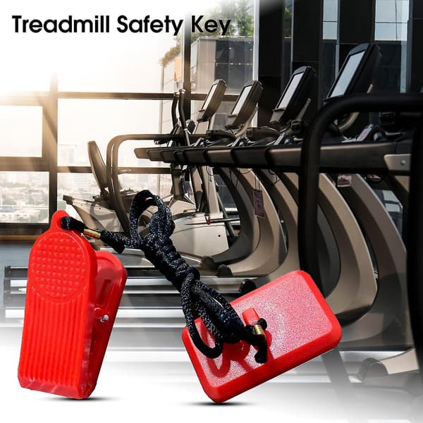 Universal Treadmill Safety Key - Farfi Treadmill Safety Lock - Rectangular Emergency Stop Accessory for Fitness Machines