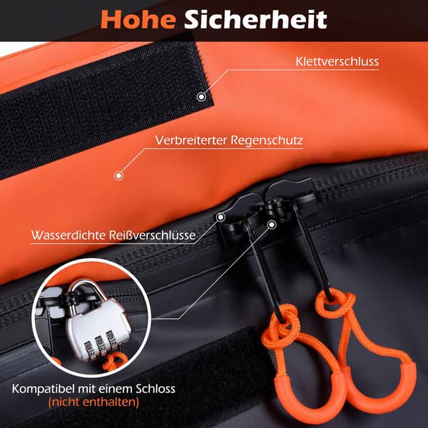 Tilhengerfeste-lasteveske, 453L vanntett PVC, sammenleggbar