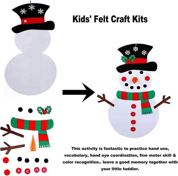 Filtklädd Jultomte Set, 1 meter, Barnfilt Lekset, Julgransprydnader, Juldekorationer