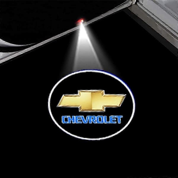 Chevrolet Chevy trådlös bildörr logotyp LED-välkomstprojektor 2 st