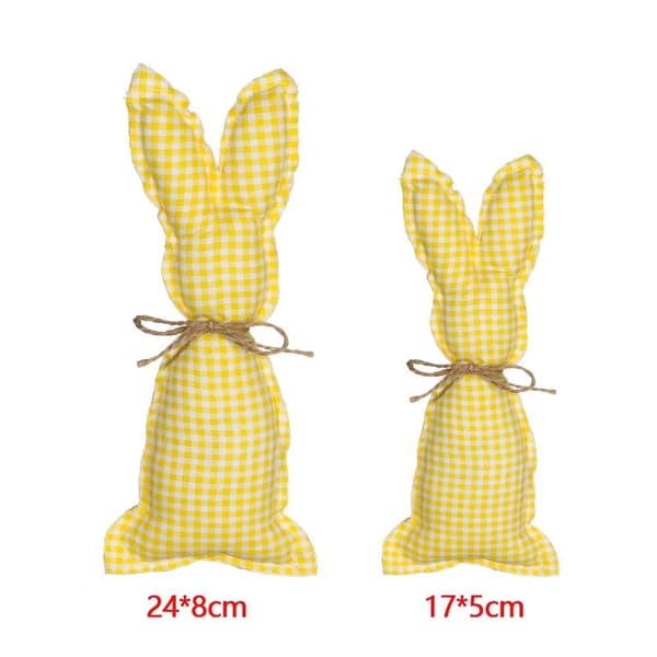 Easter Fabric Rabbit Ornaments Printed Fabric Rabbit WHITE L white
