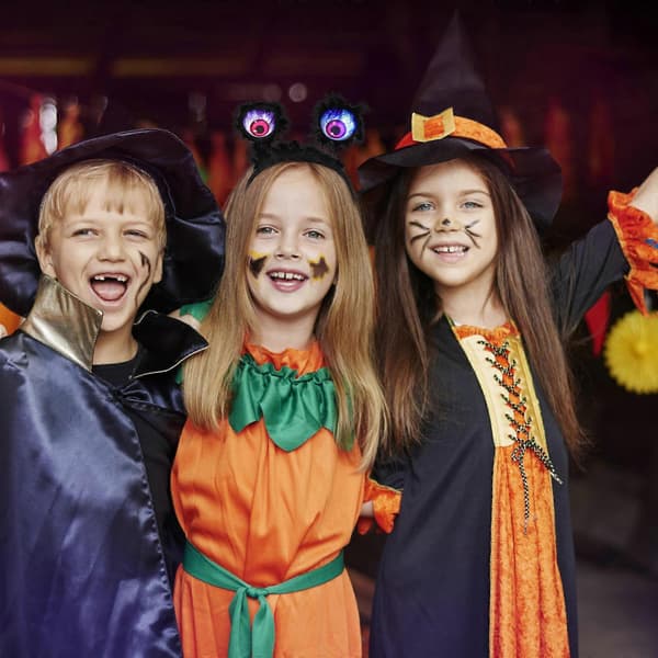 LED Glow Pandebånd Øjeæble Pandebånd Halloweenfest Lilla Lyser Op 1 stk