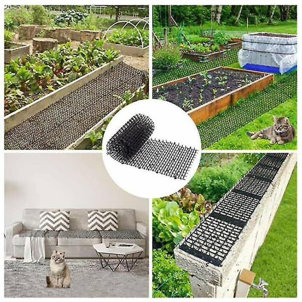 2 meter kattepute med pigger piggstrimler Anti-kattegraving stopper for hagebeskyttelse planter