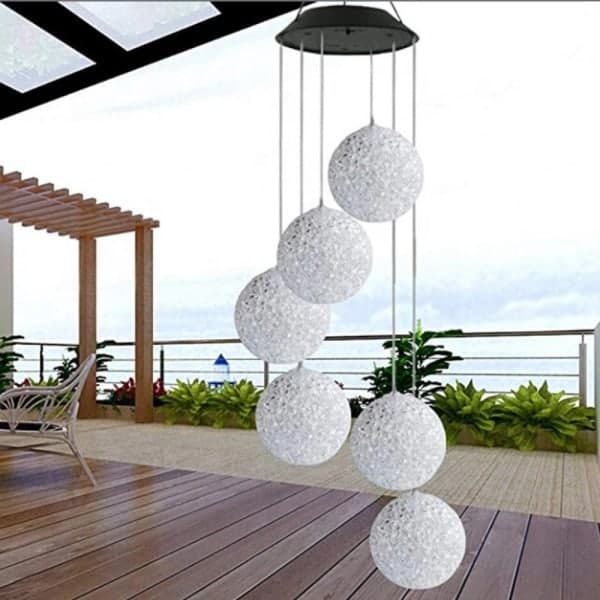 LED-kulelys Utendørs Vindklokke LED-lampe