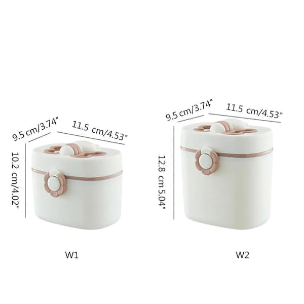 Replacement Container Box Infant Complementary Food Storage Box Portable Milk Powder Container Carry Case for Toddler Travel White L