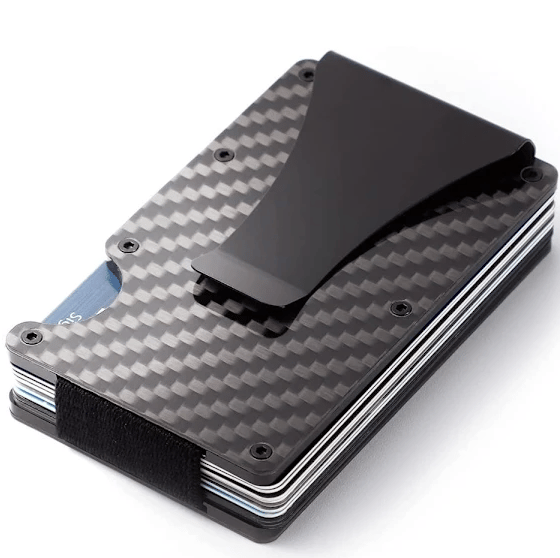 Kortholder i karbonfiber med RFID-beskyttelse for menn
